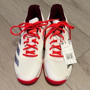 adidas White and Red Athletic Shoes